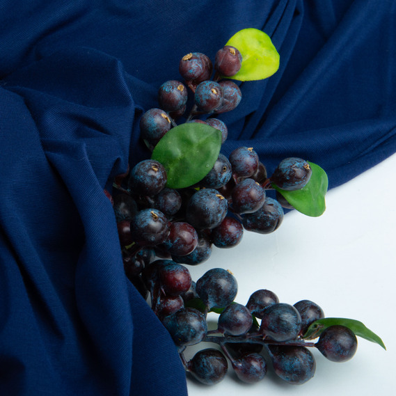 Ткань трикотаж вискоза California 170 гр/м2 145 см, трикотажная вискоза, эластичная синій, фото 3