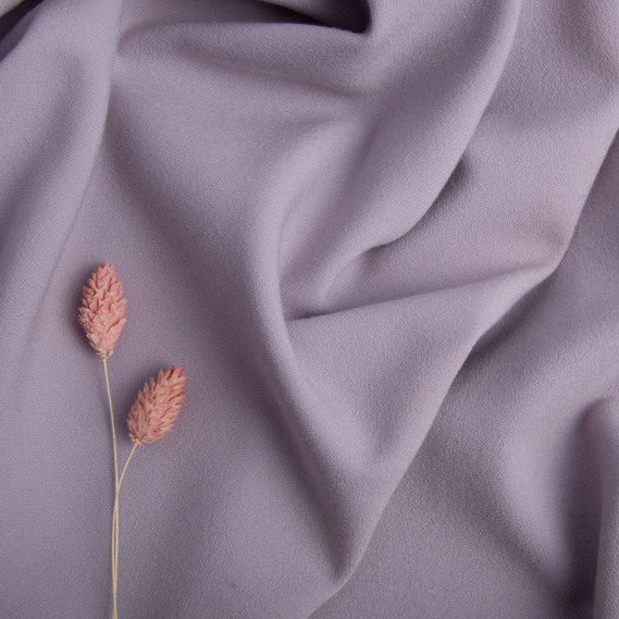 Тканина костюмна Креп Верона V-3 лілова пастель, фото 3