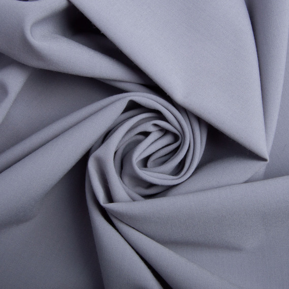 Тканина костюмна Лазуріна твіл, 140 см, 207 гр/м2, для одягу, плаття, костюмів, спідниць сіра, фото 1