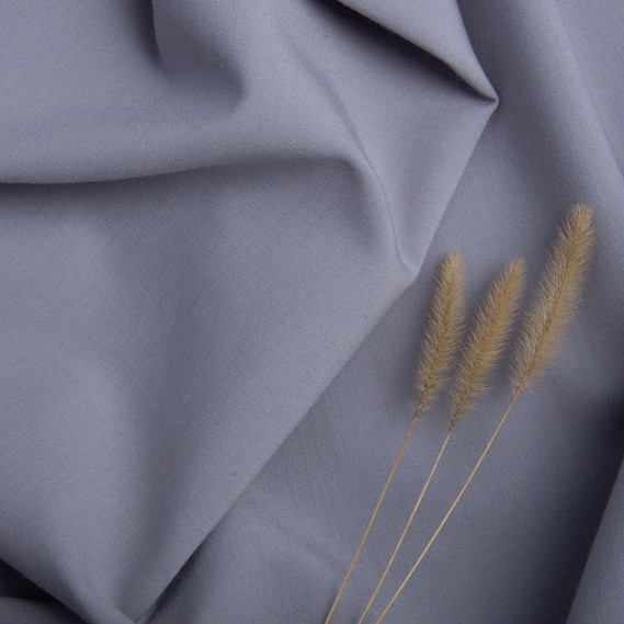 Тканина костюмна Лазуріна твіл, 140 см, 207 гр/м2, для одягу, плаття, костюмів, спідниць сіра, фото 3