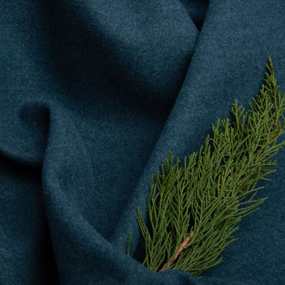 Тканина пальтова Дакота однотонна, 150 см, 397 гр/м2 мор хвиля, фото 3