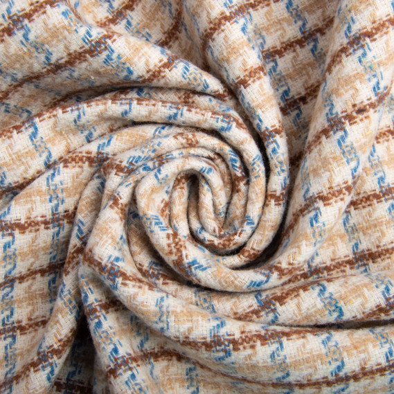 Ткань костюмная Кристи беж коричнева, фото 1