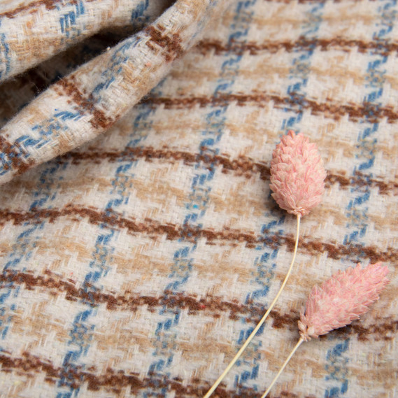 Ткань костюмная Кристи беж коричнева, фото 3