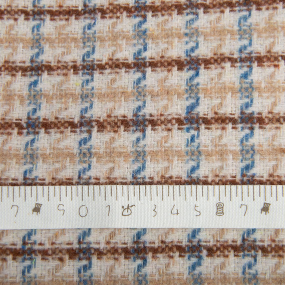 Ткань костюмная Кристи беж коричнева, фото 4