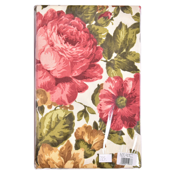 Скатертина з водовідштовхувальним просоченням IDEIA 140х170 см бавовна півонія v-05 бордо, фото 7