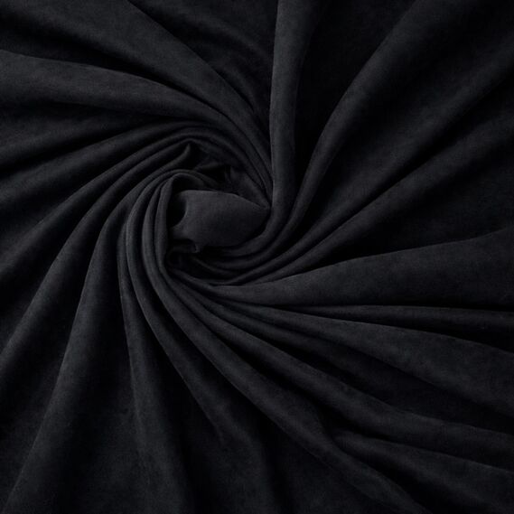 Ткань портьерная Soft Velvet Lux 300 см 445 гр/м2 для штор, подушек, покрывал и декора V-32 чорний, фото 1