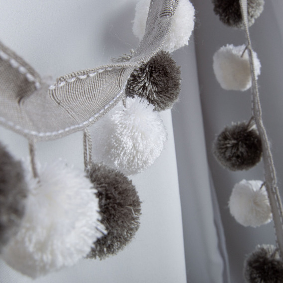 Бахрома декоративная V-43/44 сіра/молоко, фото 2 Бахрома декоративная V-43/44 сіра/молоко, фото 2