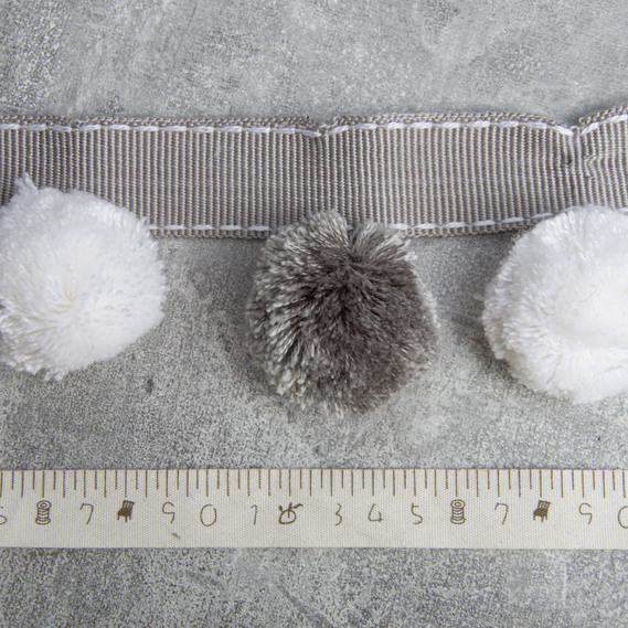 Бахрома декоративная V-43/44 сіра/молоко, фото 5 Бахрома декоративная V-43/44 сіра/молоко, фото 5