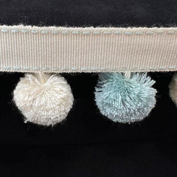 Бахрома декоративная V-85 бірюза/молоко, фото 2 Бахрома декоративная V-85 бірюза/молоко, фото 2