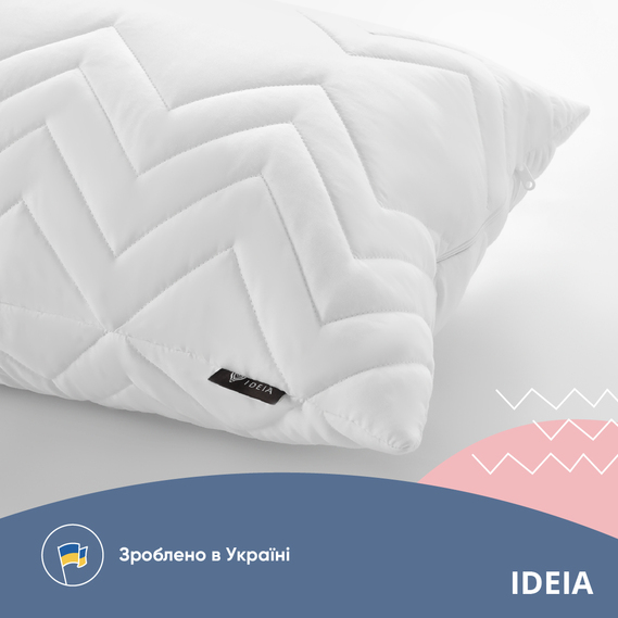Подушка NORDIC COMFORT+ IDEIA 40х60 см с молнией, антиаллергенная біла, фото 8