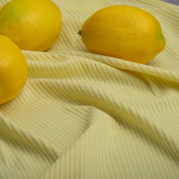 Тканина трикотаж віскоза Смуга 1331 лимон, фото 3