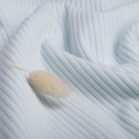 Ткань трикотаж вискоза Полосочка 1523 св.блакитний, фото 3