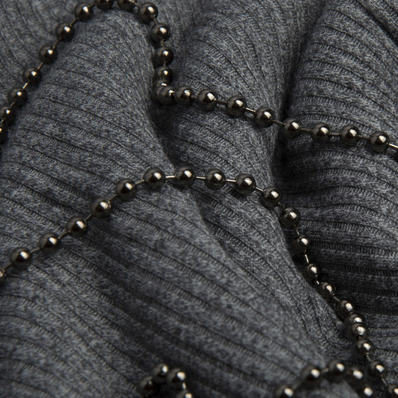 Ткань трикотаж вискоза Полосочка 1406 сірий меланж, фото 3