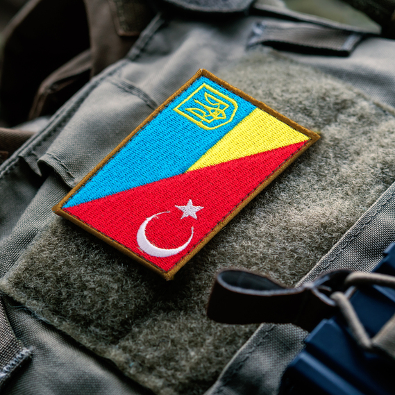 Набор шевронов 2 шт на липучке флаг Украины и Турции, вышитый патч нашивка 5х8 см Турция, фото 2 Набор шевронов 2 шт на липучке флаг Украины и Турции, вышитый патч нашивка 5х8 см Турция, фото 2