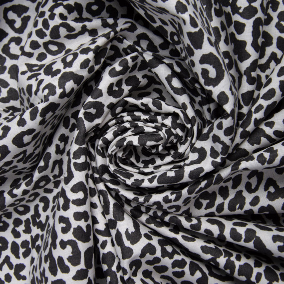 Ткань бязь ранфорс для постельного белья, хлопок, 130 гр/м2, 240 см лео чорний, фото 1