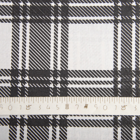 Тканина бязь ранфорс для постільної білизни, бавовна, 130 гр/м2, 240 см клітинка біла, фото 4