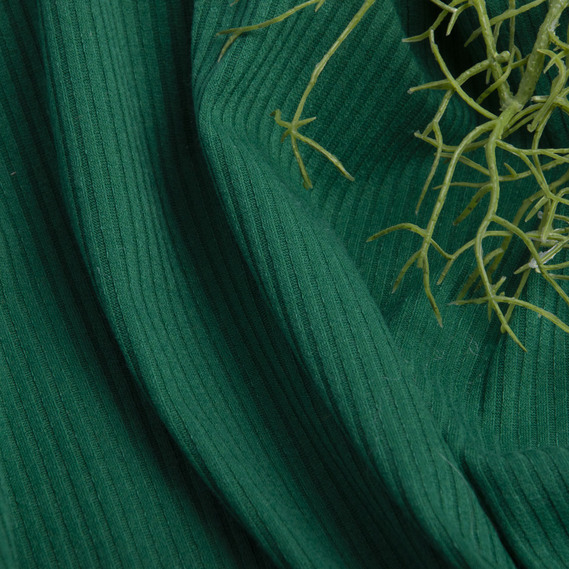 Ткань трикотаж вискоза Полосочка 1525 смарагд, фото 3