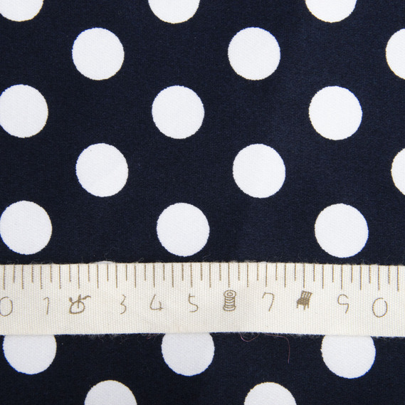 Fabric cotton-satin Peas білий на синьому, фото 4