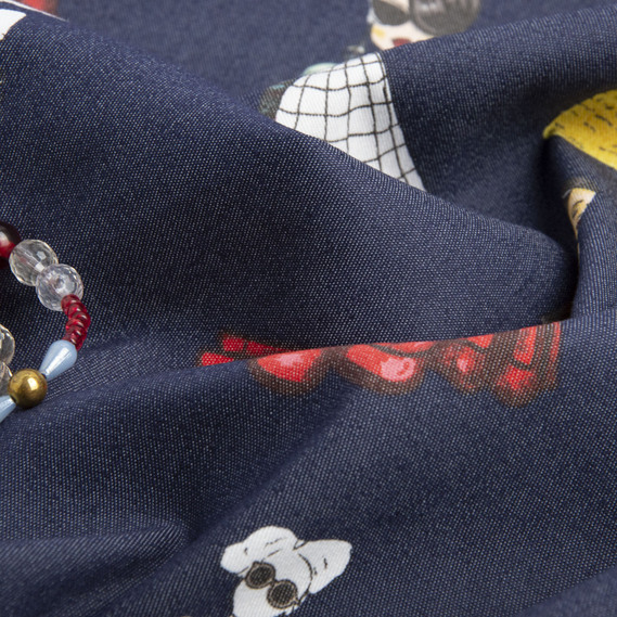 Ткань костюмная джинс леді чорна, фото 3