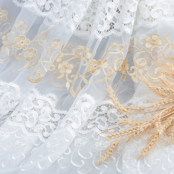 Тюль капрон с вышивкой Sultan Nazli Aplik, фото 4