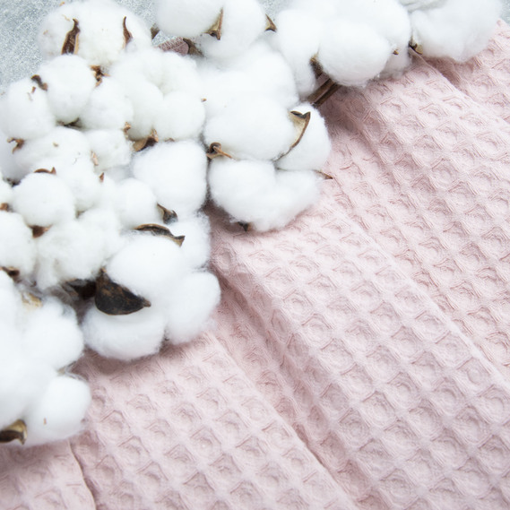 Тканина вафельна Піке бавовна 240 см ширина пудра, фото 3 Тканина вафельна Піке бавовна 240 см ширина пудра, фото 3