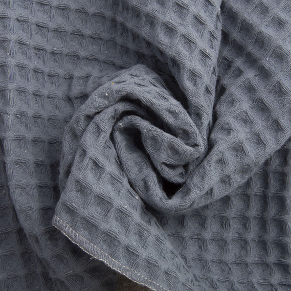 Тканина вафельна Піке бавовна 240 см ширина денім, фото 1 Тканина вафельна Піке бавовна 240 см ширина денім, фото 1