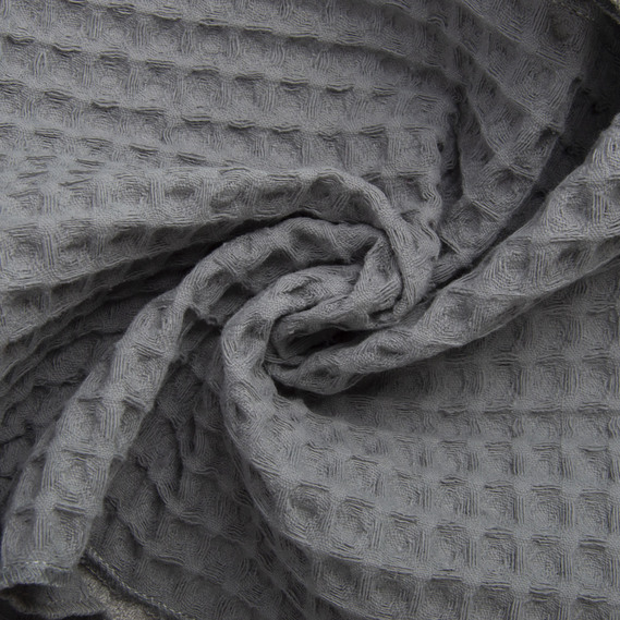 Ткань вафельная Пике хлопок для простыней и полотенец 240 см ширина сіра, фото 1 Ткань вафельная Пике хлопок для простыней и полотенец 240 см ширина сіра, фото 1