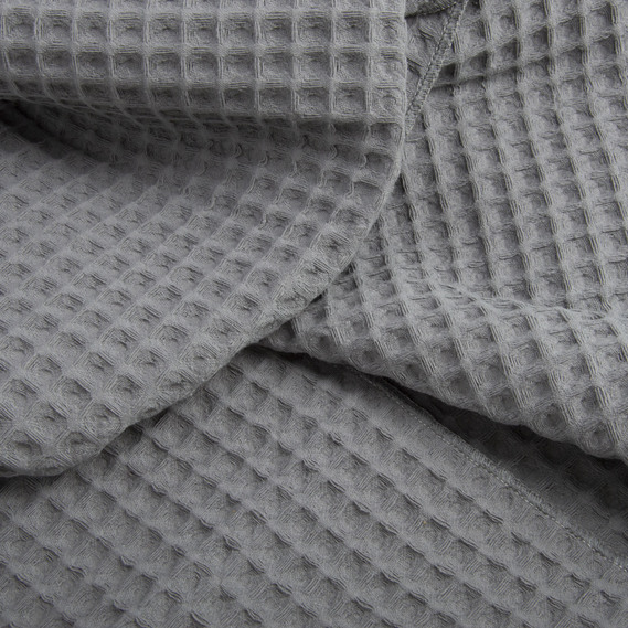 Ткань вафельная Пике хлопок для простыней и полотенец 240 см ширина сіра, фото 2