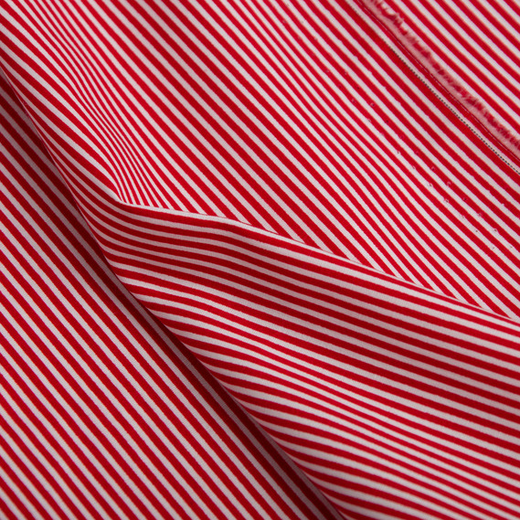 Cotton shirting fabric Narrow stripe червона buy in Ukraine at a