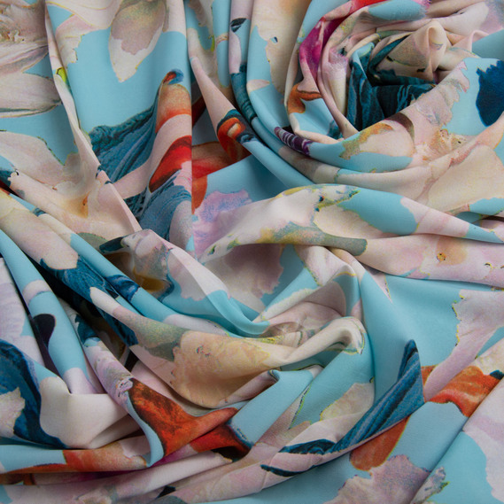 Ткань плательная Super Soft нарцис блакитний, фото 3