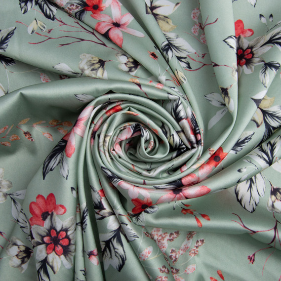 Dress fabric satin silk джуна полин, фото 1