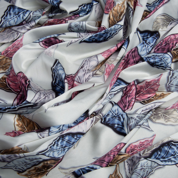 Тканина плательна атлас шовк осінь фрез, фото 2 Тканина плательна атлас шовк осінь фрез, фото 2