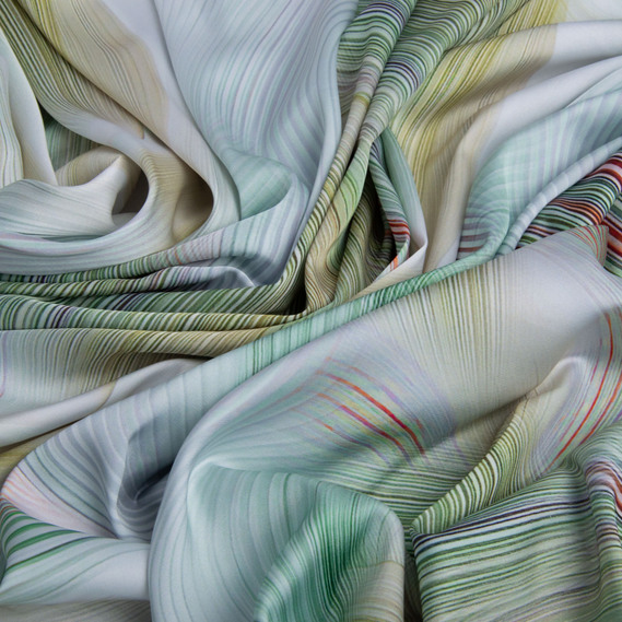 Fabric satin silk satin Armani спектр олива, фото 2 Fabric satin silk satin Armani спектр олива, фото 2