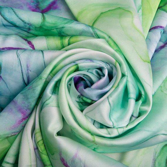 Fabric satin silk satin Armani мариво салат, фото 1