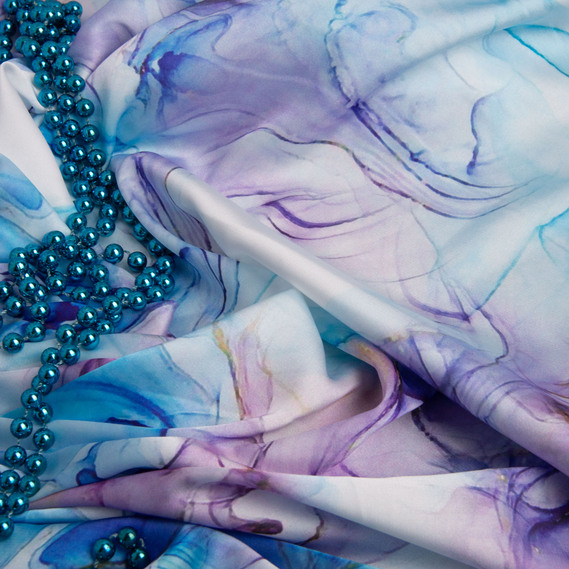 Fabric satin silk satin Armani мариво блакитний, фото 4 Fabric satin silk satin Armani мариво блакитний, фото 4