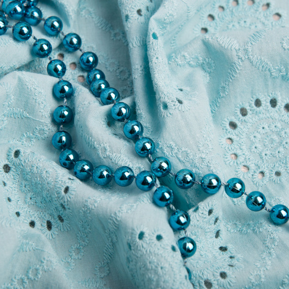 Тканина батист прошва натуральна бавовна 130 см, 120 гр/м2, для сорочок, суконь, дитячого одягу, легка, дихаюча Діана блакитний, фото 3