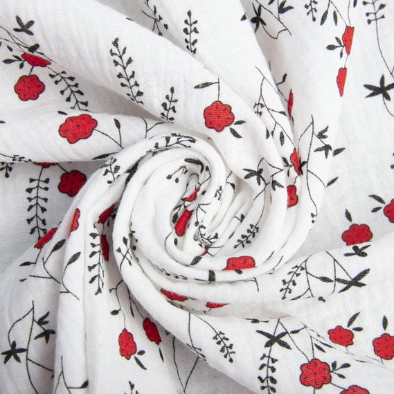 Two-Layer Cotton Muslin Fabric for Summer Clothing and Home Textiles двошарова пастушок, фото 1