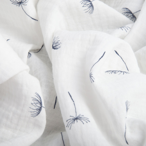 Two-Layer Cotton Muslin Fabric for Summer Clothing and Home Textiles двошарова кульбаба, фото 2