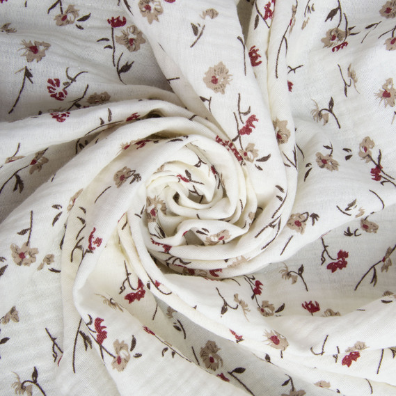 Two-Layer Cotton Muslin Fabric for Summer Clothing and Home Textiles двошарова гвоздичкі, фото 1 Two-Layer Cotton Muslin Fabric for Summer Clothing and Home Textiles двошарова гвоздичкі, фото 1