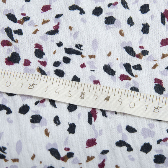 Ткань хлопок плательная Муслин двухслойный 140 см, 120 гр/м2 для платьев, блузок, юбок, халатов, костюмов камінці, фото 4