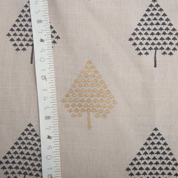 Тканина костюмна імітація льну з напиленням дерева беж, фото 4