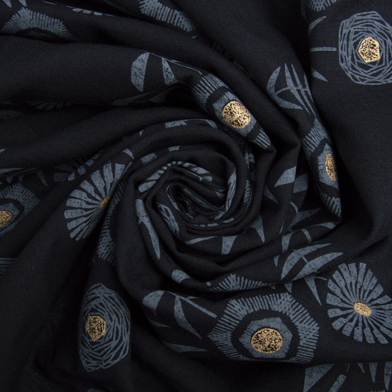 Coated suit fabric for linen соняшник чорний, фото 1