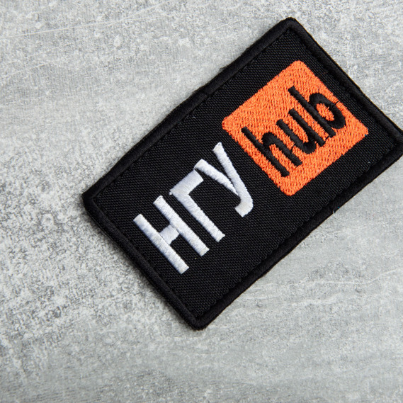 Шеврон нашивка на липучці вишитий патч 5х9,5 см Hub НГУ, фото 2