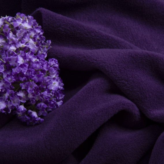 Тканина фліс однотонна 300 гр/м2 тепла тканина полар антипілінг, м`яка для флісовок, кофт, штанів фіолет, фото 3