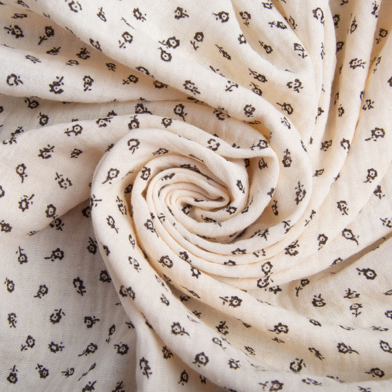 Two-Layer Cotton Muslin Fabric for Summer Clothing and Home Textiles двошарова квітка абрикос, фото 1 Two-Layer Cotton Muslin Fabric for Summer Clothing and Home Textiles двошарова квітка абрикос, фото 1