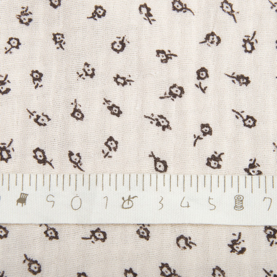 Two-Layer Cotton Muslin Fabric for Summer Clothing and Home Textiles двошарова квітка абрикос, фото 4