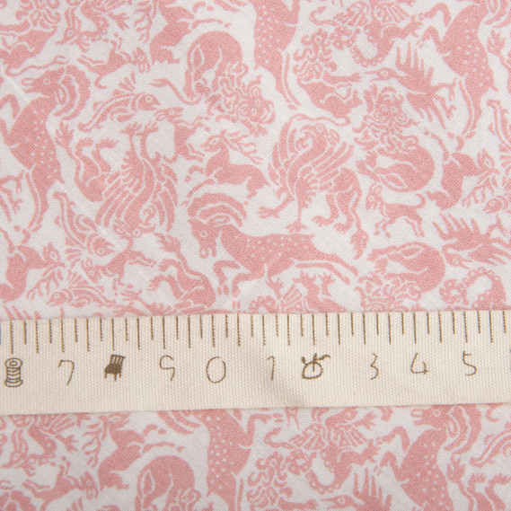 Тканина поплін бавовна міфічні звіри пудра, фото 4 Тканина поплін бавовна міфічні звіри пудра, фото 4