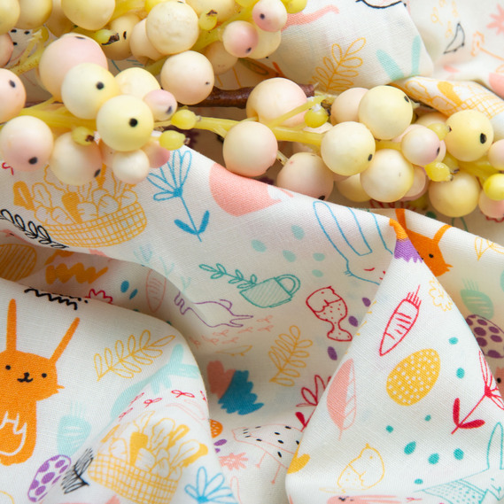 Тканина поплін бавовна заїнька молоко, фото 3