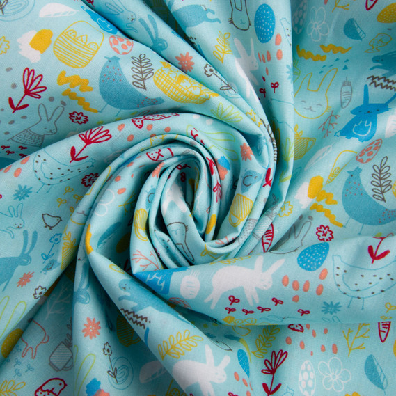 Cotton poplin fabric заїнька блакитний, фото 1 Cotton poplin fabric заїнька блакитний, фото 1