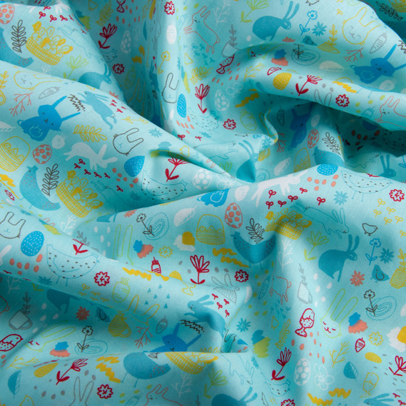 Cotton poplin fabric заїнька блакитний, фото 2 Cotton poplin fabric заїнька блакитний, фото 2